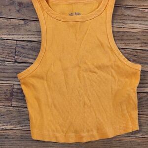 Wild Fable Orange Cropped/Ribbed Tank Top